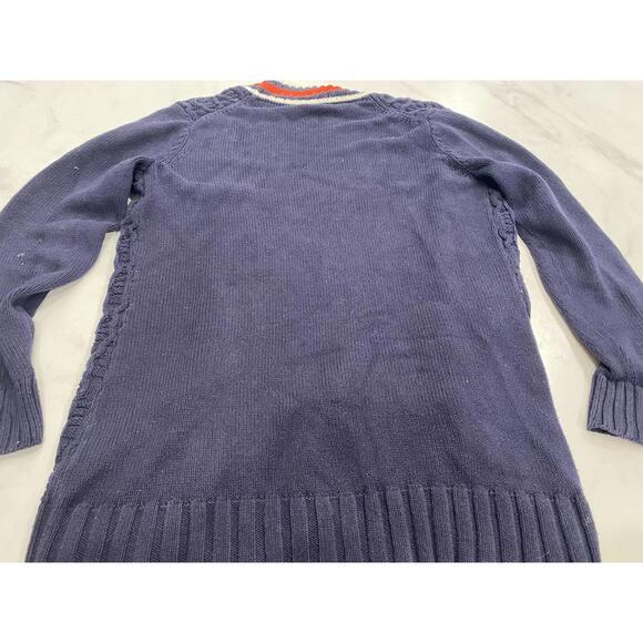 Preppy Quiet Luxury Nantucket Collegiate Chunky cotton cable knit slouchy cardi - Picture 4 of 5